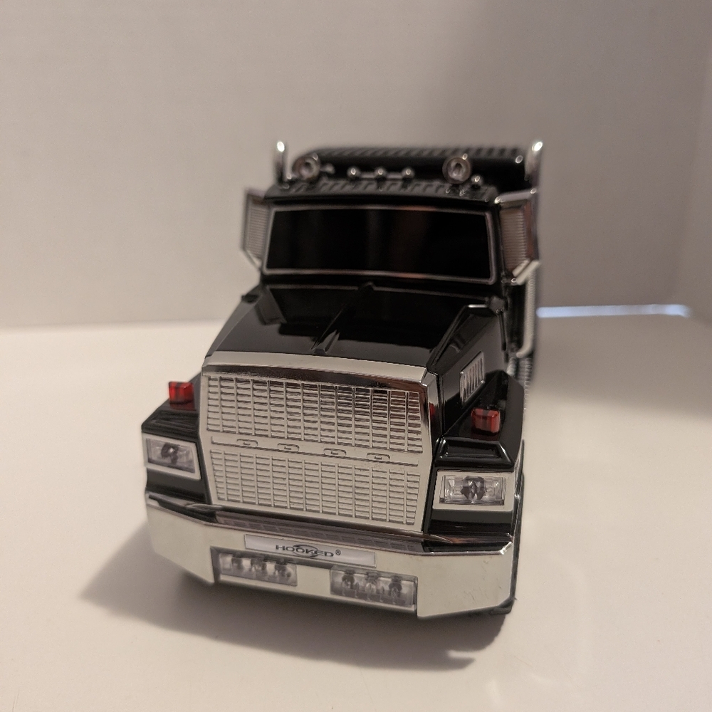 Black Chrome Semi Truck With Bluetooth Speaker.